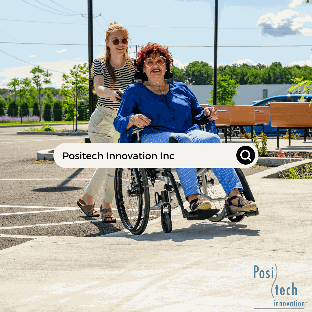 Girl pushing lady in wheelchair